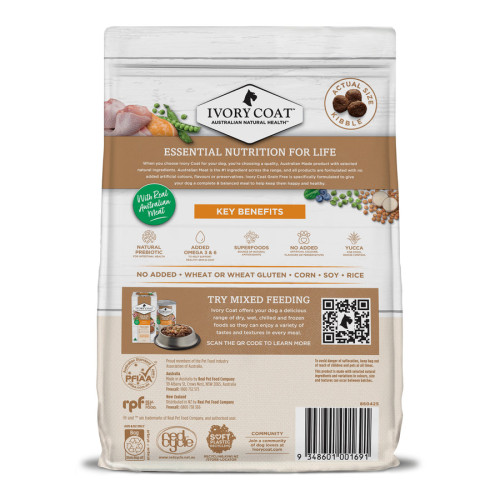 Ivory Coat DOG 狗糧 Grain Free【Chicken】Adult Dog 無穀物 雞肉亞麻籽 成犬 13kg (訂貨需時3-5天)(IAC13)